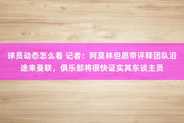 球员动态怎么看 记者：阿莫林但愿带评释团队沿途来曼联，俱乐部将很快证实其东谈主员