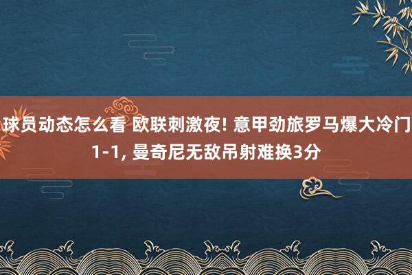 球员动态怎么看 欧联刺激夜! 意甲劲旅罗马爆大冷门1-1, 曼奇尼无敌吊射难换3分