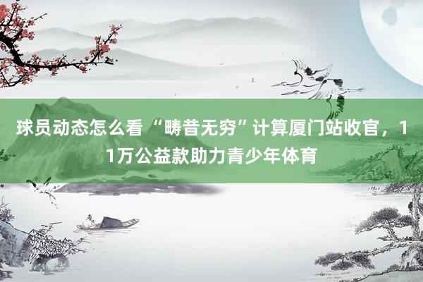 球员动态怎么看 “畴昔无穷”计算厦门站收官，11万公益款助力青少年体育