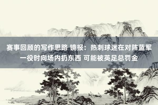 赛事回顾的写作思路 镜报：热刺球迷在对阵蓝军一役时向场内扔东西 可能被英足总罚金