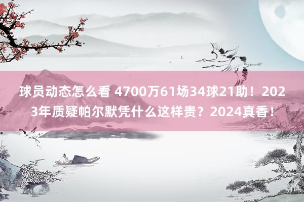 球员动态怎么看 4700万61场34球21助！2023年质疑帕尔默凭什么这样贵？2024真香！