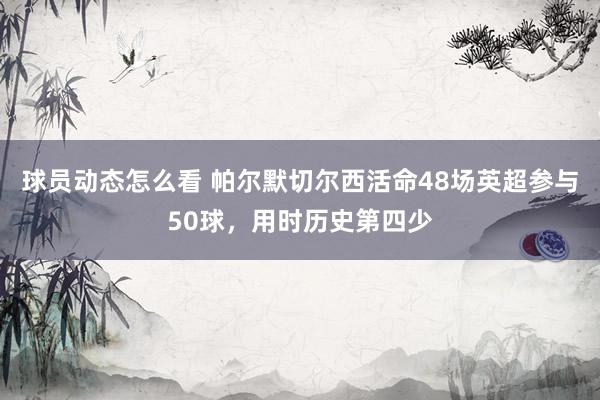 球员动态怎么看 帕尔默切尔西活命48场英超参与50球，用时历史第四少