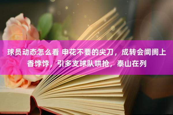 球员动态怎么看 申花不要的尖刀，成转会阛阓上香饽饽，引多支球队哄抢，泰山在列