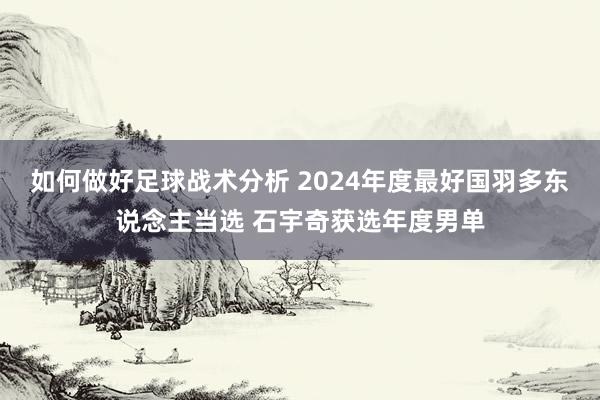 如何做好足球战术分析 2024年度最好国羽多东说念主当选 石宇奇获选年度男单