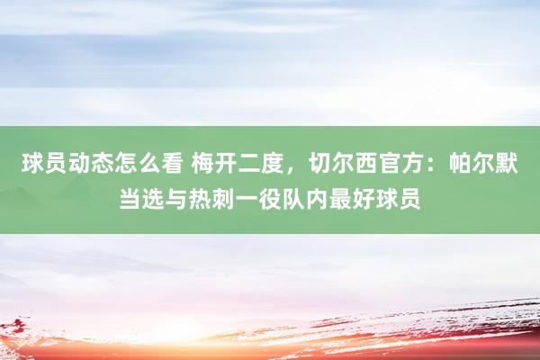 球员动态怎么看 梅开二度，切尔西官方：帕尔默当选与热刺一役队内最好球员